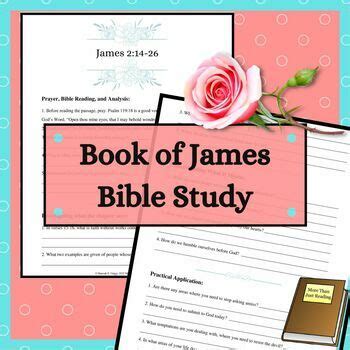 Book Of James Bible Study By More Than Just Reading Tpt