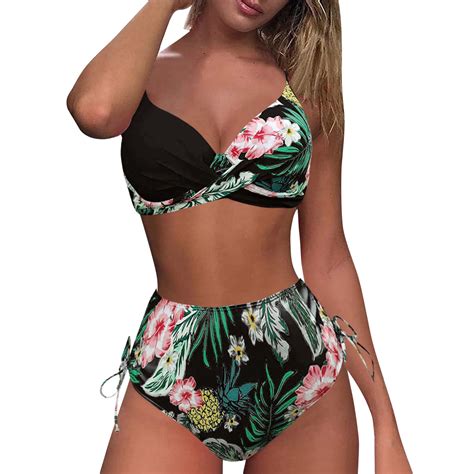 Hwmodou Female Bikinis Sets Women S Large Size Split Bikini Small Fresh