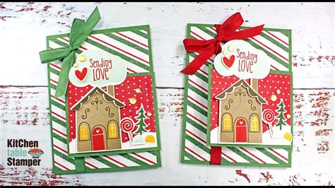 How To Make Flip Flap Fun Fold Christmas Card With Kitchen Table