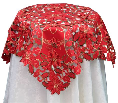 Amazon Creative Linens Holiday Christmas Embroidered Tablecloth