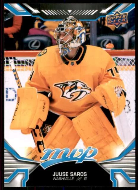 2022 23 UPPER DECK MVP Carte Hockey Juuse Saros Nashville Predators