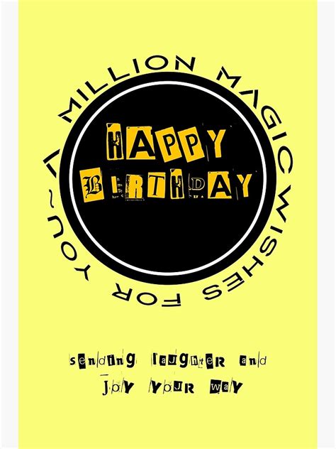 A Million Magic Wishes For You Happy Birthday Greeting Card Poster