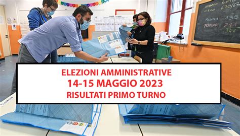 Elezioni Comunali Maggio Risultati Definitivi Primo Turno