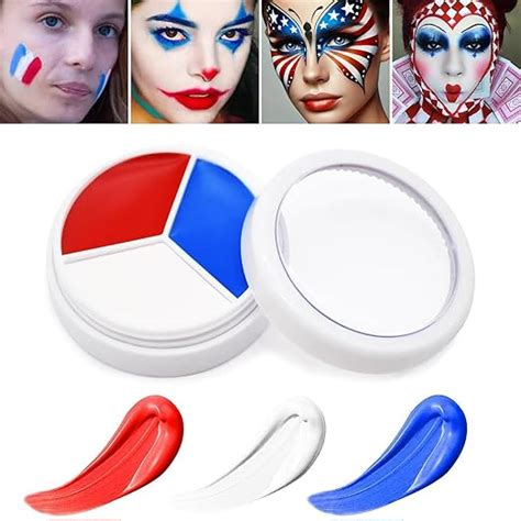 Amazon Red White Blue Face Paint DE LANCI Waterproof Halloween