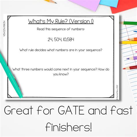 Math Enrichment Activities For Early Finishers And Ted Students Grades