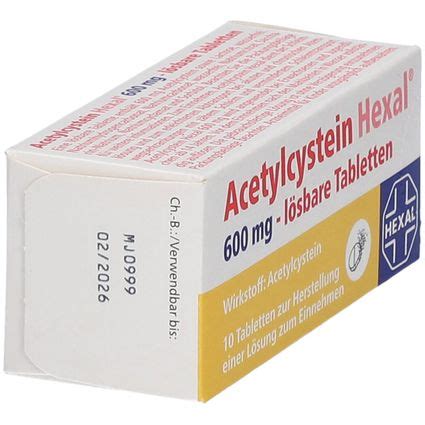 Acetylcystein Hexal 600 Mg 10 St Shop Apotheke