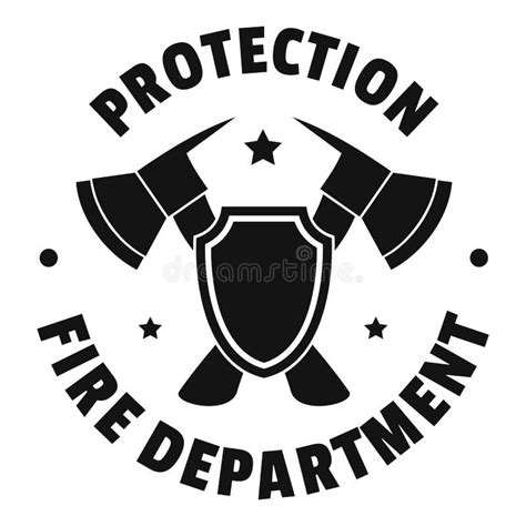 Fire Department Logo Simple Style Stock Vector Illustration Of