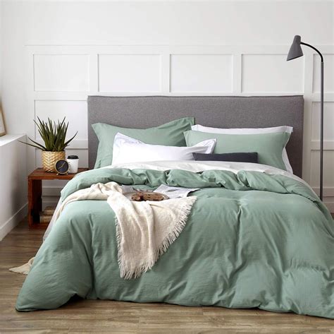 Amazon BEDSURE Sage Green Duvet Covers Queen Size Washed Duvet