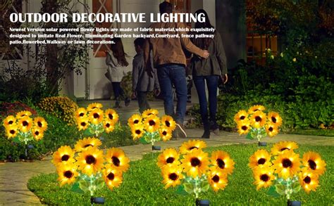 Amazon Solar Garden Lights Solar Sunflower Outdoor Decorative