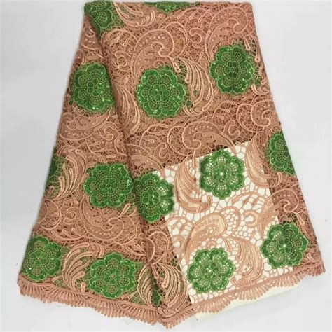 Latest Nigerian Laces 2017 Water Soluble Lace Fabric African Cord Lace