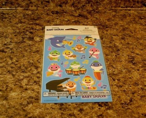 pinkfong Baby Shark Stickers 3 Sheets NEW | #3928491971