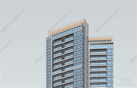 现代高层住宅su模型下载【id1141592182】知末su模型网