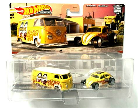 Buy Hot Wheels Car Culture Mooneyes T1 Panel Bus And Custom Beetle Premium Double Pack 164 Scale