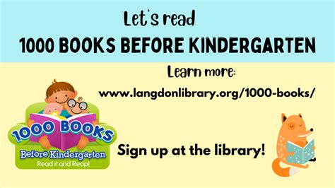 1000 Books Before Kindergarten – Langdon Library