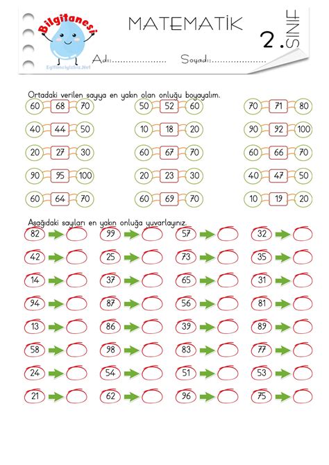 2 Sınıf En Yakın Onluğa Yuvarlama Etkinliği 5 2 sınıf matematik