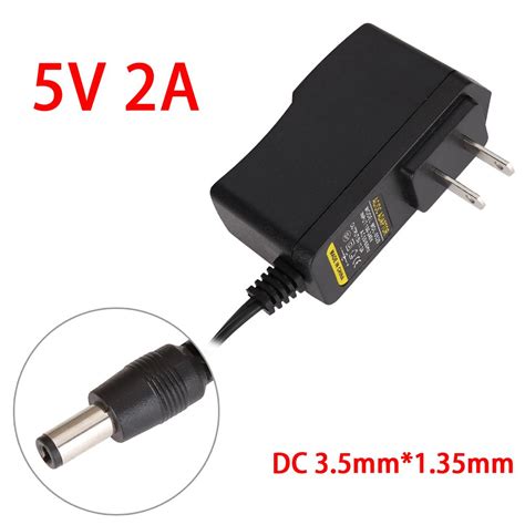 Ac 110 240v To Dc 5v 2a Wall Plug Power Charger Adapter 3 5mm 1 35mm Power Supply Adaptor