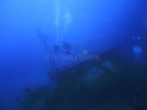 Scuba Diving Sunken Ship Stock Image Image Of Extreme