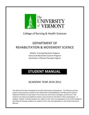 Fillable Online Uvm RMS Student Manual University Of Vermont Uvm