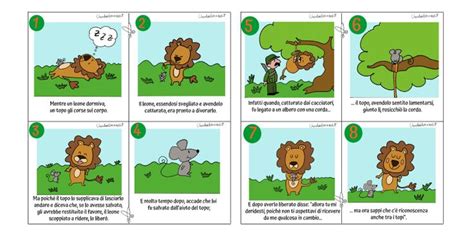 Favola Di Esopo IL LEONE E IL TOPO Da Colorare Comics Peanuts Comics