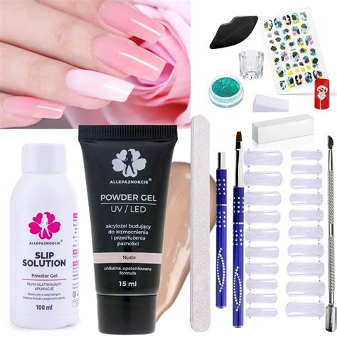 Zestaw Akrylozel Acrylgel Budujacy Paznokcie Nude Oficjalne Archiwum Allegro