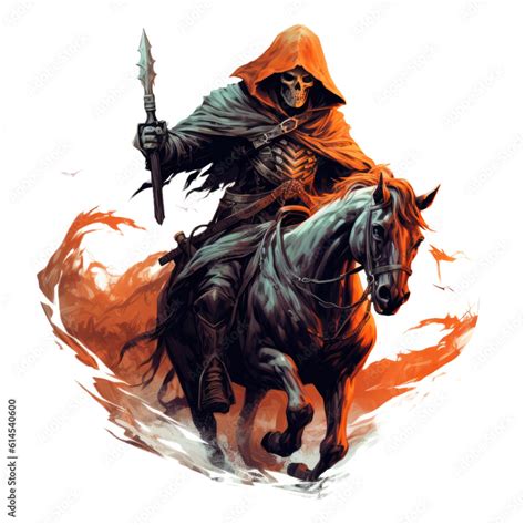 Headless Horseman Isolated On A Transparent Background Generative Ai