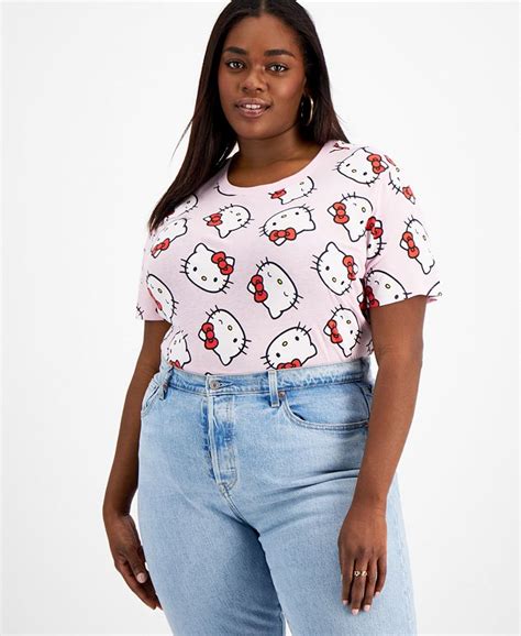 Love Tribe Trendy Plus Size Hello Kitty T Shirt Macys