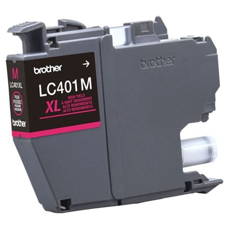 CARTOUCHE JET D ENCRE BROTHER LC401XLM ORIGINALE MAGENTA