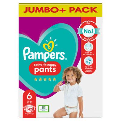 Pampers Active Fit Nappy Pants Size Jumbo Pack Pack My