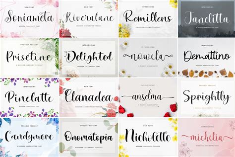 Aesthetic Font Bundle Font Bundle, Handwritten Font, Calligraphy Font ...