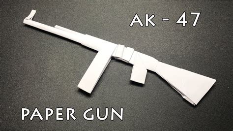 Origami Gun How To Make A Paper Gun Ak Weapons Diy Paper Crafts