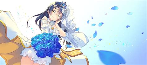 Umi Sonoda Love Live Flower Petals Anime Cute Female Pretty