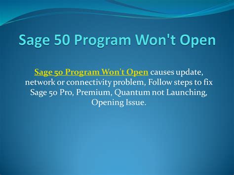 Ppt Sage Won T Open Powerpoint Presentation Free To