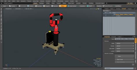 Robot Colaborativo Sawyer Black Edition Con Pedestal Modelo 3D 79