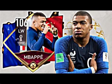 BEST LW 106 RATED KYLIAN MBAPPE GAMEPLAY REVIEW FIFA MOBILE WORLD CUP