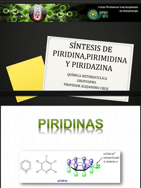 SÍNTESIS DE PIRIDINA,PIRIMIDINA Y PIRIDAZINA | Piridina | Química Orgánica