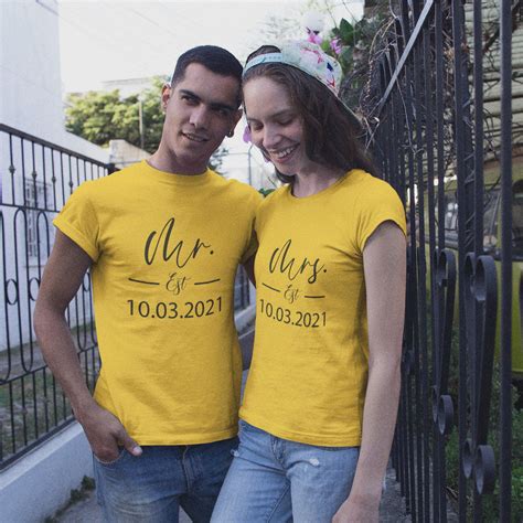 Mr And Mrs Custom Couple T Shirts Divine Bonds