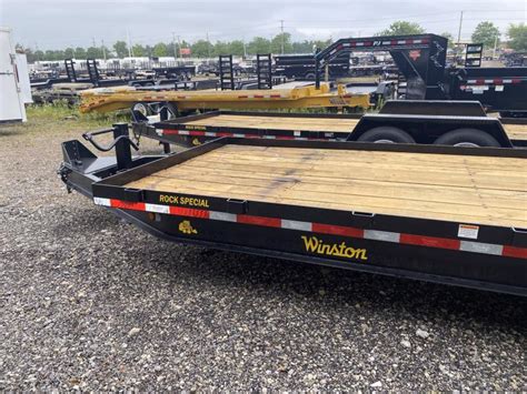 2024 Winston 7 Ton 7 X 20 Ft Skid Steer Trailer Spring Assist Ramps