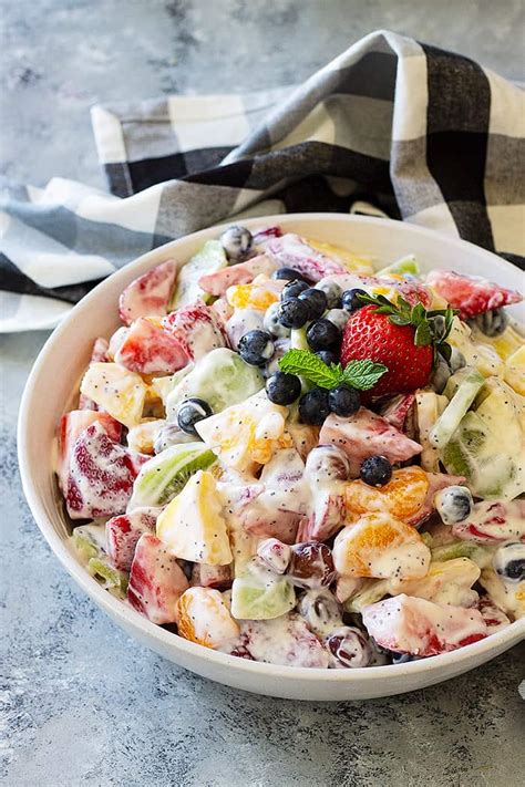 Creamy Fruit Salad Countryside Cravings