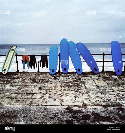 Row Of Blue Surfboards Hi Res Stock Photography And Images Alamy