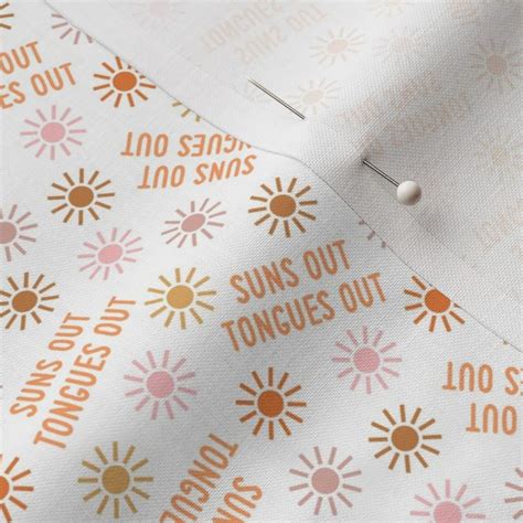 Small Scale Suns Out Tongues Out Fabric Spoonflower