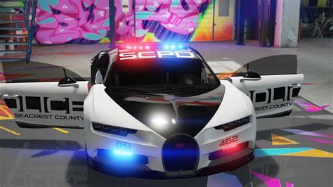 Bugatti Chiron Hot Pursuit Police Add On Replace Gta5