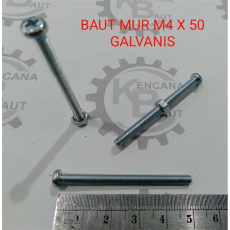 Jual Baut Mur Jp M X Galvanis Panjang Cm Shopee Indonesia