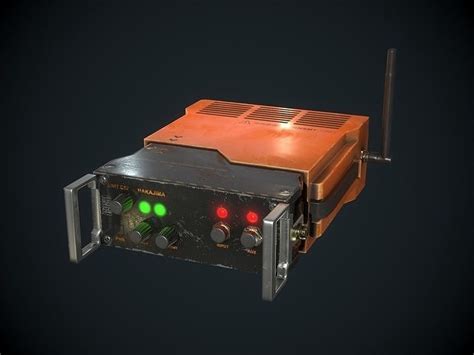 D Model Sci Fi Transmitter Communication Device Pbr Vr Ar Low Poly