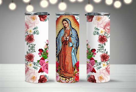 Virgen De Guadalupe 20 Oz Tumbler Wrap Our Lady Of Guadalupe Straight