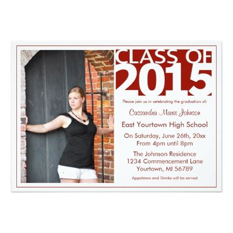 Modern Graduation Open House Custom Announcement Graduation Open House Invitations Bridal