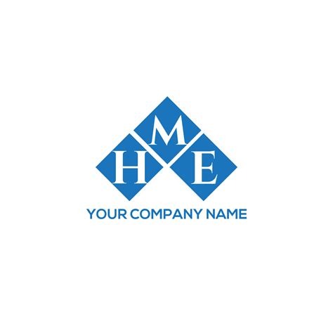 hme letter logo design  white background hme creative initials