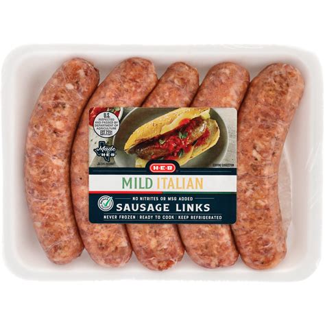 H E B Fresh Mild Italian Sausage Links Shop Sausage At H E B