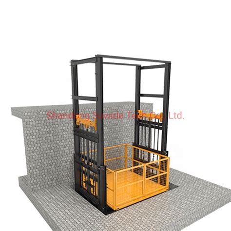 1000kg 2000kg 3000kg 5000kg Hydraulic Guide Rail Cargo Lift Platform