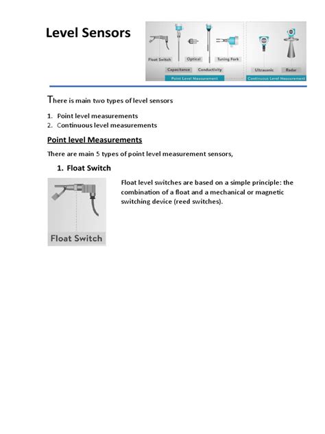 Level Sensors | PDF