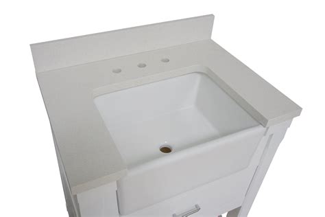 Charlotte 30" Farmhouse Bathroom Vanity with Apron Sink & Quartz Top – KitchenBathCollection